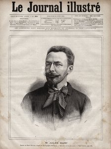 Portrait de Jules Mary (1851-1922), écrivain français - Gravure par Navellier dans « Le Journal Illustré » de 1891 - Edouard Felicien Eugene Navellier