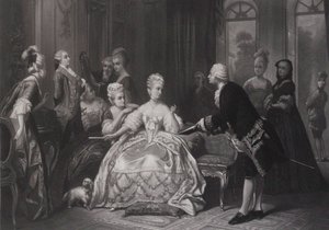 Christoph Willibald Gluck remet à la reine Marie-Antoinette la partition de l