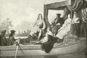 Concert fluvial de Handel pour George I (gravure)