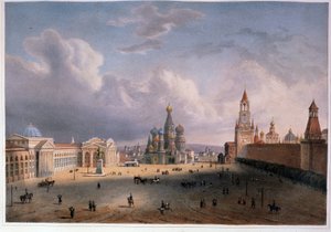 Vue de la Place Rouge à Moscou - Edouard Jean Marie Hostein