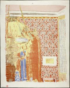 Intérieur avec papier peint rose II, planche six de Paysages et intérieurs