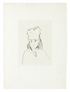 Berthe Morisot en silhouette - Édouard Manet