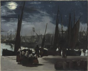 Clair de lune sur le port de Boulogne, 1869 - Édouard Manet