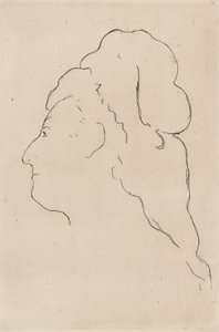 Eva Gonzales, profil tourné vers la gauche, 1870 - Édouard Manet