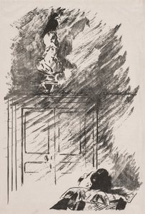 Illustration pour Le Corbeau par Edgar Allan Poe