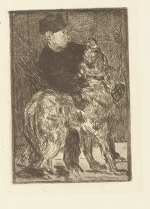Garçon jouant avec un chien - Édouard Manet