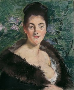 Dame en manteau de fourrure