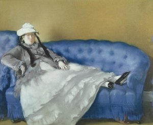Madame Manet sur un canapé bleu, 1874 - Édouard Manet