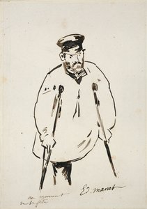 Homme avec des béquilles, vers 1850-1880 - Édouard Manet