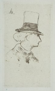 Portrait de Charles Baudelaire de profil, 1862-67 - Édouard Manet