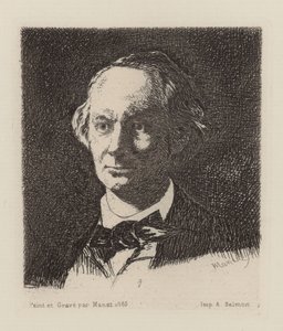 Portrait du poète Charles Baudelaire 1821-1867