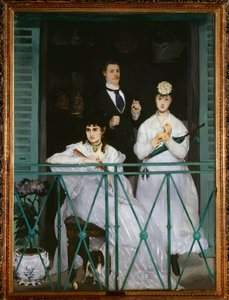 Le Balcon (portraits de Berthe Morisot, Fanny Claus, Antoine Guillemet et Léon Leenhoff) - huile sur toile
