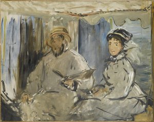 Le peintre Monet dans son atelier, 1874