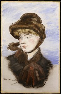 Jeune fille avec un chapeau brun, 1882 - Édouard Manet