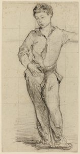 Jeune homme debout (Léon Leenhoff) (recto); Croquis de garçon debout (verso)