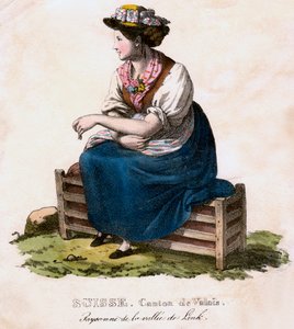 Femme suisse, vers 1825 - Edouard Pingret