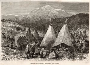 Un camp indien, dans le territoire de l