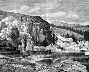 Mammoth Hot Springs, Parc national de Yellowstone, USA, 19ème siècle