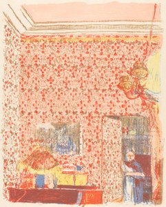 Intérieur aux tentures roses I, vers 1896 publié en 1899