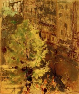 Le square Berlioz, effet de soleil matinal