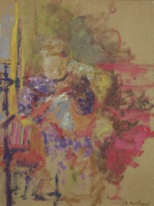 Madame Vuillard cousant, vers 1905 - Edouard Vuillard