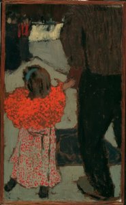 Fille avec une écharpe rouge - Edouard Vuillard