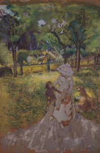 Mère et enfant au jardin matin dans le verger, 1909-1911 - Edouard Vuillard