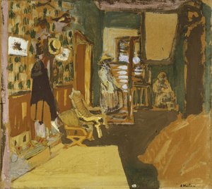 Mme Hessel dans le couloir, vers 1909