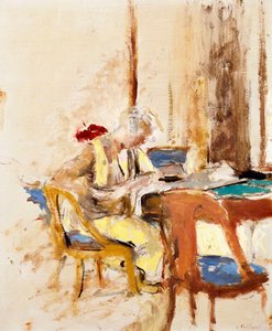 Lecture dans le petit salon