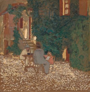 Repas dans un jardin