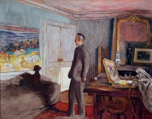 Le peintre Pierre Bonnard (1867-1947) chez lui