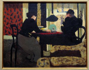 Deux femmes sous la lampe
