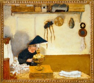 Madame Vuillard cousant - Edouard Vuillard