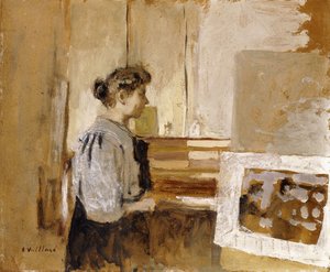 Femme dans un studio, vers 1915