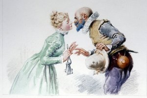 Barbe bleue et ses sept épouses. Illustration par Édouard de Beaumont