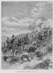 Combat de Staffalo (gravure) - Edouardo Matania