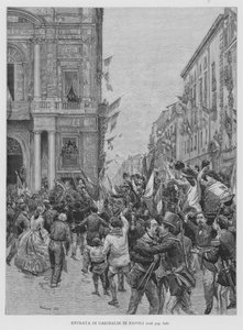 Entrée de Garibaldi à Naples (gravure)
