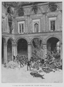 Le 15 mai 1848 à Naples, incendie du Palazzo Gravina