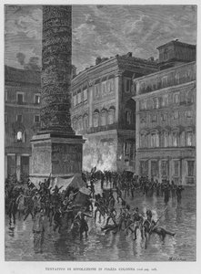 Tentative de révolution sur la Piazza Colonna