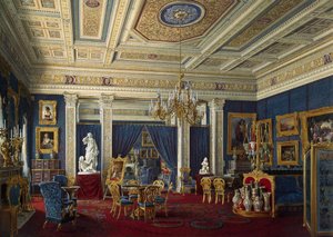 Salon bleu au Palais Mariinsky à Saint-Pétersbourg, milieu du 19e siècle