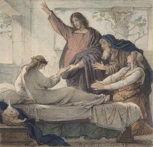 La résurrection de la fille de Jaïre - Eduard Julius Friedrich Bendemann