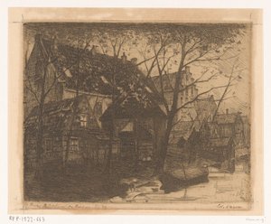 Arrière des maisons le long de l