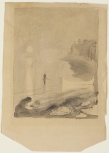 Un bateau attaché à un quai, 1892