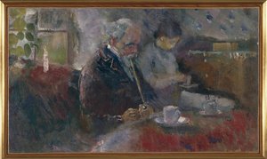À la table de café