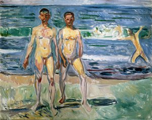 Baigneurs par Edvard Munch (1863-1944) 1940-1942