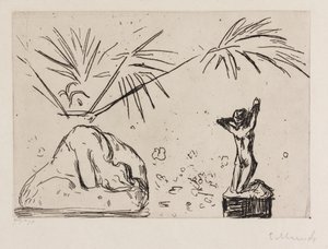 Intérieur orné de sculptures - Edvard Munch