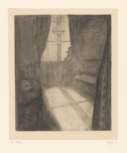 Homme dans un intérieur assis près de la fenêtre - Edvard Munch