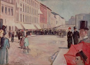 Fanfare militaire sur Karl-Johann Street, Oslo