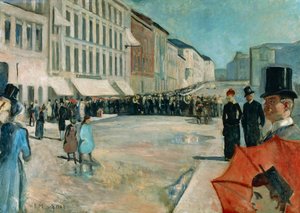 Musique sur Karl Johan Street - Edvard Munch