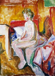 Nu au bord du lit - Edvard Munch
